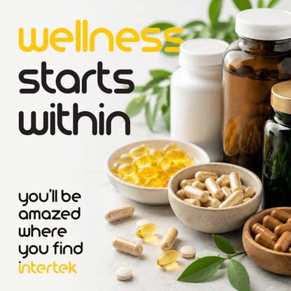 Bowls and jars of various dietary supplements sitting on a table